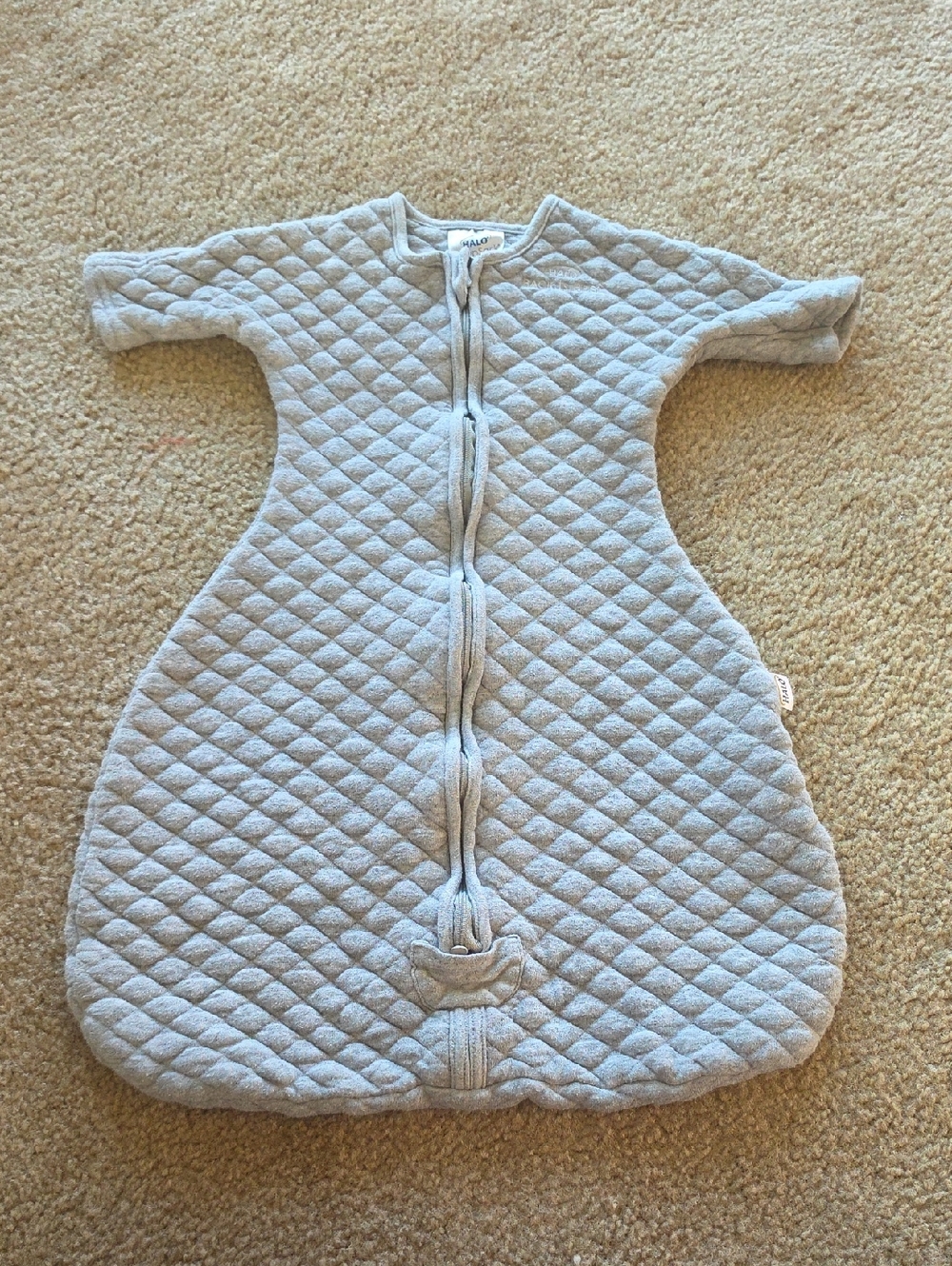 Halo Easy Transition Sleep Sack Gray Quilted Size Medium TOG 1.5